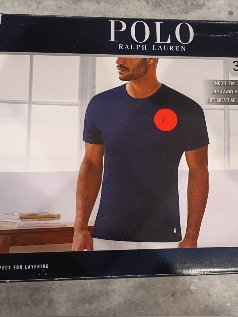 Polo by Ralph Lauren Blac Crew Neck Undershirts - Set Of 3, Mens Sz Small Slim